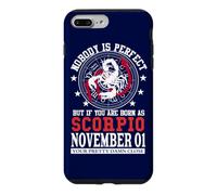 Carcasa para iPhone 7 Plus/8 Plus Signo de Escorpio Noviembre 01 Horóscopo de la Estrella de la astrología del Zodiaco