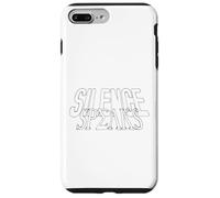 Carcasa para iPhone 7 Plus/8 Plus Silence Speaks Typography Bold Minimalist Quote Modern