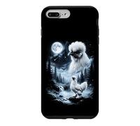 Carcasa para iPhone 7 Plus/8 Plus Silkie Chicken Aullando en Moon 90's Retro