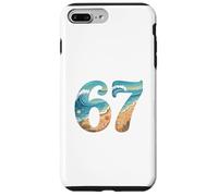 Carcasa para iPhone 7 Plus/8 Plus Six SSix Seven Beach Summer Waves Diversión Niñas Niños Hombres