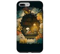 Carcasa para iPhone 7 Plus/8 Plus Skeleton Reading Nook Floral Librarian Bookshelf Cozy Flower
