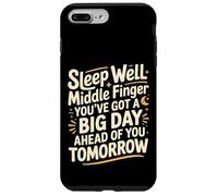 Carcasa para iPhone 7 Plus/8 Plus Sleep Well Middle Finger Big Day Tomorrow -