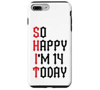 Carcasa para iPhone 7 Plus/8 Plus So Happy I'm 14 Today Funny 14th Birthday Chistes 14 Cumpleaños