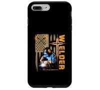Carcasa para iPhone 7 Plus/8 Plus Soldador Bandera Americana Soldadura Fe Cruz Cristiana Religiosa