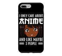 Carcasa para iPhone 7 Plus/8 Plus Solo me Importa el Anime y me Gusta Maybe 3 People Black Anime