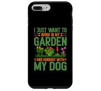Carcasa para iPhone 7 Plus/8 Plus Solo Quiero Trabajar en mi jardín y Pasar el rato con mi Perro