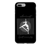 Carcasa para iPhone 7 Plus/8 Plus Solo Quiero Volar, Aerialist de Yoga aéreo, Abstracto Minimalista