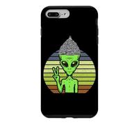 Carcasa para iPhone 7 Plus/8 Plus Sombrero de Aluminio Alien Peace Sign, Alien Conspiracy Theory