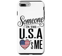 Carcasa para iPhone 7 Plus/8 Plus Someone In The U S A Loves Me Heart Flag