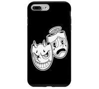 Carcasa para iPhone 7 Plus/8 Plus Sonríe Ahora Llorar Más Tarde Ángel Diablo Feliz Triste Vintage Cartoon