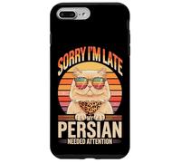 Carcasa para iPhone 7 Plus/8 Plus Sorry I'm Late My Persian Needed Attention Cat Humor