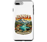 Carcasa para iPhone 7 Plus/8 Plus Souvenir del Parque Nacional Retro Mountain Scenic de Banff, Canadá