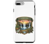 Carcasa para iPhone 7 Plus/8 Plus Souvenir del Sendero de Las Diez Cataratas del Parque Estatal Silver Falls de Oregón