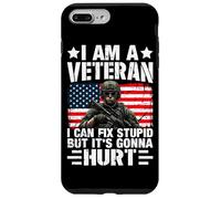 Carcasa para iPhone 7 Plus/8 Plus Soy un Veterano Que Puedo Arreglar estúpido, Pero va a doler