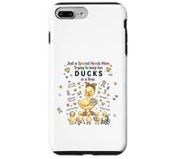 Carcasa para iPhone 7 Plus/8 Plus Special Needs Mom Autism Caregivers Cute Mama Duck