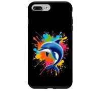 Carcasa para iPhone 7 Plus/8 Plus Splash Art Dolphin Design Hermosos Amantes de los Delfines