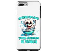 Carcasa para iPhone 7 Plus/8 Plus Splish Splash Tu opinión es Basura, Divertido Esqueleto