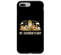 Carcasa para iPhone 7 Plus/8 Plus St Catricks Day Cat Design Funny Irish Cats Drinking in Pub