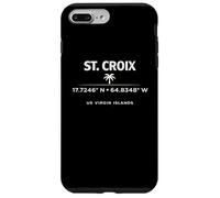 Carcasa para iPhone 7 Plus/8 Plus St Croix USVI Coordenadas Diseño de Viajes