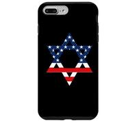 Carcasa para iPhone 7 Plus/8 Plus Star of David Jewish US Flag Half Jew Purim Love Israel Gift
