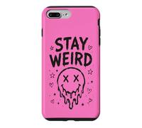 Carcasa para iPhone 7 Plus/8 Plus Stay Weird Creepy Smile Humor gótico Estética Espeluznante