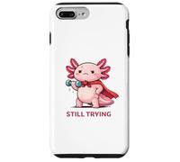 Carcasa para iPhone 7 Plus/8 Plus Still Trying | Cute Superhero Axolotl Gym Motivación