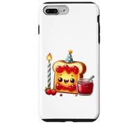 Carcasa para iPhone 7 Plus/8 Plus Sudadera con Comida para Celebrar la Fiesta Kawaii Toast Jam