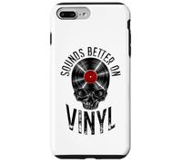 Carcasa para iPhone 7 Plus/8 Plus Suena Mejor en coleccionista de Discos de Vinilo Retro Vintage Calavera