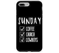 Carcasa para iPhone 7 Plus/8 Plus Sunday Coffee Iglesia Cowboys Divertido Regalo del Día de la Madre para Mamás