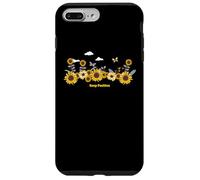 Carcasa para iPhone 7 Plus/8 Plus Sunflower Keep Positive Butterflies Quotes Butterfly