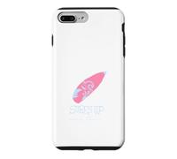 Carcasa para iPhone 7 Plus/8 Plus Surf's Up Mano Dibujado Rosa Surfboard Ocean