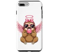 Carcasa para iPhone 7 Plus/8 Plus Sweet Valentine's Day Sloth Angel with Pink Wings