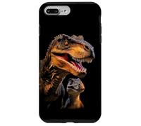 Carcasa para iPhone 7 Plus/8 Plus T-Rex Dad/Mom & Baby Graphic Design Adult & Kids (Black)