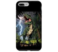 Carcasa para iPhone 7 Plus/8 Plus T-Rex Dinosaurio Roaring Forest Night Graphic Anime japonés