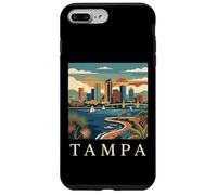 Carcasa para iPhone 7 Plus/8 Plus Tampa Florida Retro Vintage Skyline Bay Waterfront Atardecer