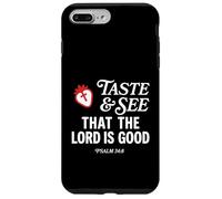 Carcasa para iPhone 7 Plus/8 Plus Taste and See That Lord is Good Psalm 34:8 Christian Verse