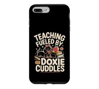 Carcasa para iPhone 7 Plus/8 Plus Teaching Fueled by Doxie Cuddles profe teckel Escuela