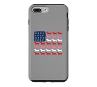 Carcasa para iPhone 7 Plus/8 Plus Teckel Paws and Stripes Forever