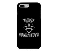 Carcasa para iPhone 7 Plus/8 Plus Think Pawsitive - Perro o Gato Huella - Pensamiento Positivo