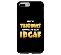 Carcasa para iPhone 7 Plus/8 Plus Thomas Costume Idgaf Funny Meme Halloween Tom Costume Thomas