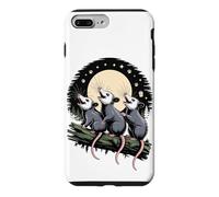 Carcasa para iPhone 7 Plus/8 Plus Three Opossums Howling at The Moon Possum Lover