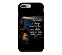 Carcasa para iPhone 7 Plus/8 Plus Thy Word is a Lamp Unto My Feet - Psalm 119:10 Faith Verse