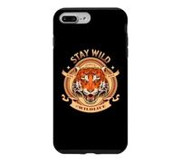 Carcasa para iPhone 7 Plus/8 Plus Tiger Born Wild Stay Wild Forest Amantes de los Animales Vida Silvestre Gato