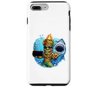 Carcasa para iPhone 7 Plus/8 Plus Tiki Man Shark Selfie - Funny Island Ocean Vibes Tropical