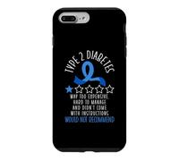 Carcasa para iPhone 7 Plus/8 Plus Tipo 2 Mes de Concientización sobre la Diabetes Guerrero Superviviente Luchador T2D