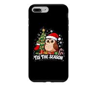 Carcasa para iPhone 7 Plus/8 Plus Tis The Season Owl Lover Árbol de Navidad Festivo Navidad Navidad