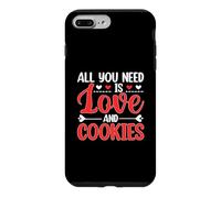 Carcasa para iPhone 7 Plus/8 Plus Todo lo Que Necesitas es Amor y Galletas, Divertida Navidad