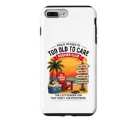 Carcasa para iPhone 7 Plus/8 Plus Too Old to Care Boomer Club, diseño Retro de Estilo Playero