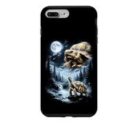 Carcasa para iPhone 7 Plus/8 Plus Tortuga Sulcata Aullando a la Luna 90's Retro