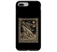Carcasa para iPhone 7 Plus/8 Plus Tótem de Ballena jorobada Celestial Grabado en Madera Cetus Const